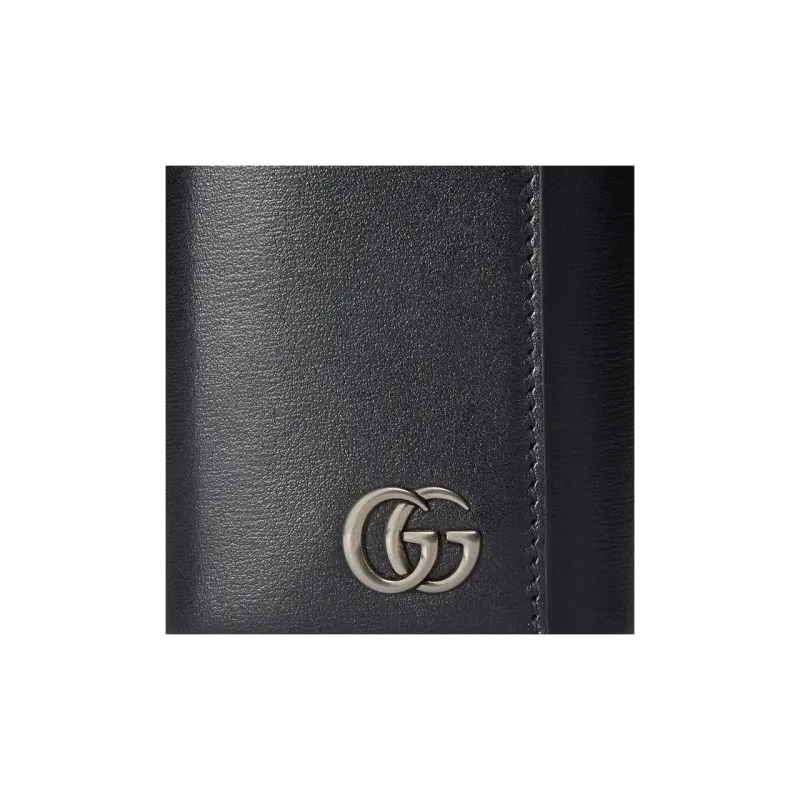 GUCCI GG Marmont Leather Key Pouch Men's Black-5