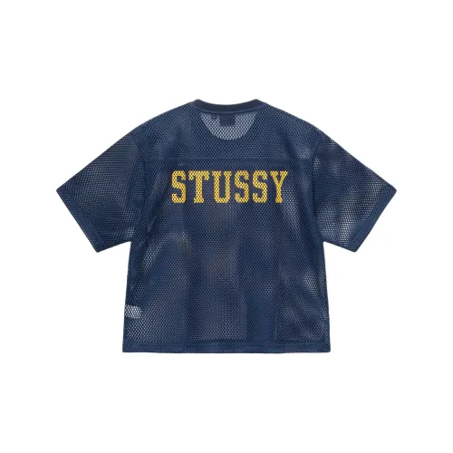 Stussy Drop2 Logo Mesh Knit T-shirt (SS24) Blue