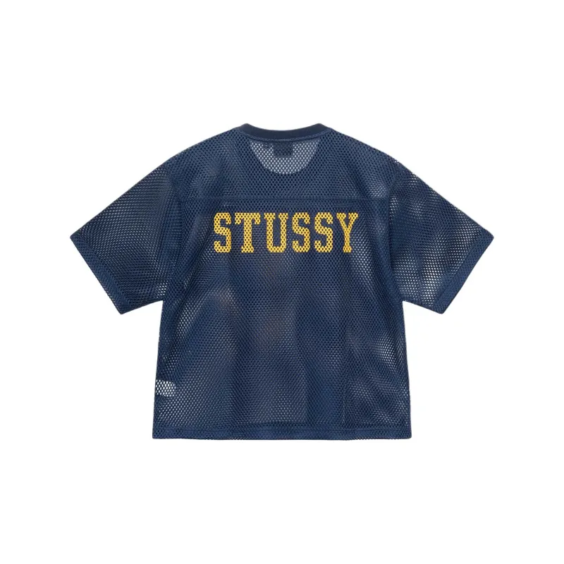 Stussy Drop2 Logo Mesh Knit T-shirt once SS24 Blue - Cheap Rcj 