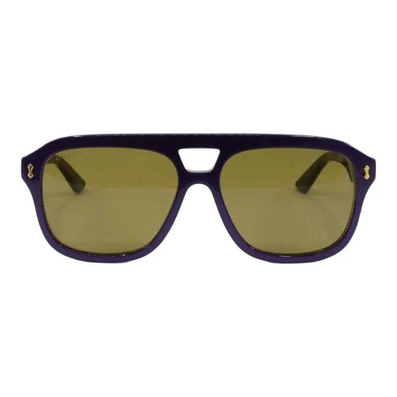GUCCI Acetate Aviator Sunglasses Men's Purple-1