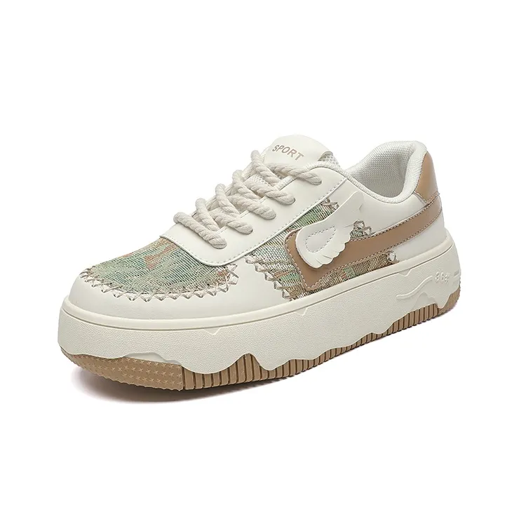 ACESC Low Top Skateboard Shoes Women's Khaki-1