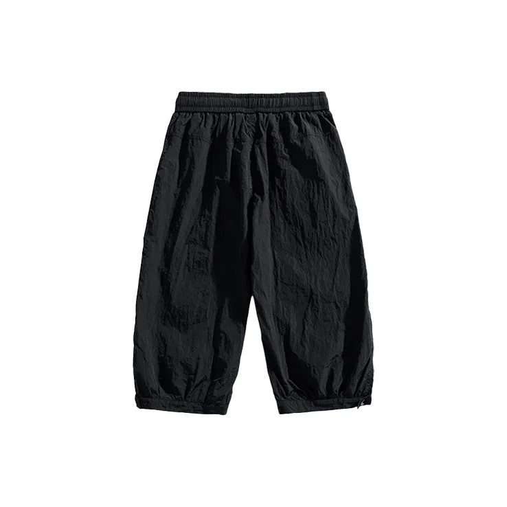 Jeep Mid Rise Lace Up 7/8 Casual Shorts Unisex-11