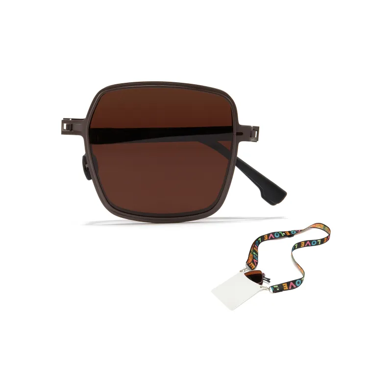 CYXUS PC Square Sunglasses Unisex Black Blue Coffee Red-8