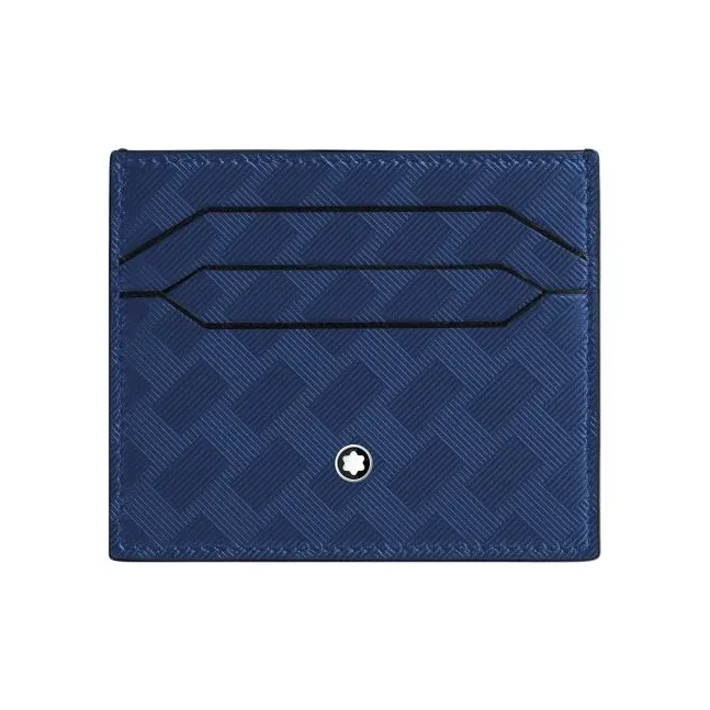 MONTBLANC Leather Card Clip Card Holder Men's Blue-0