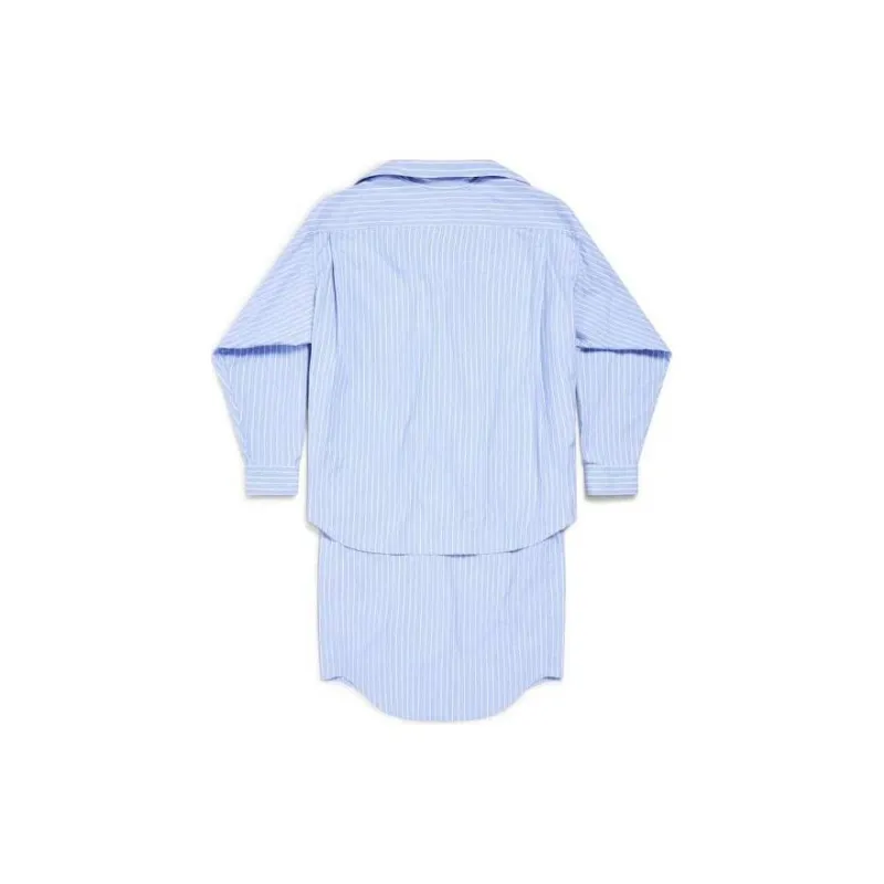 Balenciaga Bb Striped Layered Shirt Dress-1