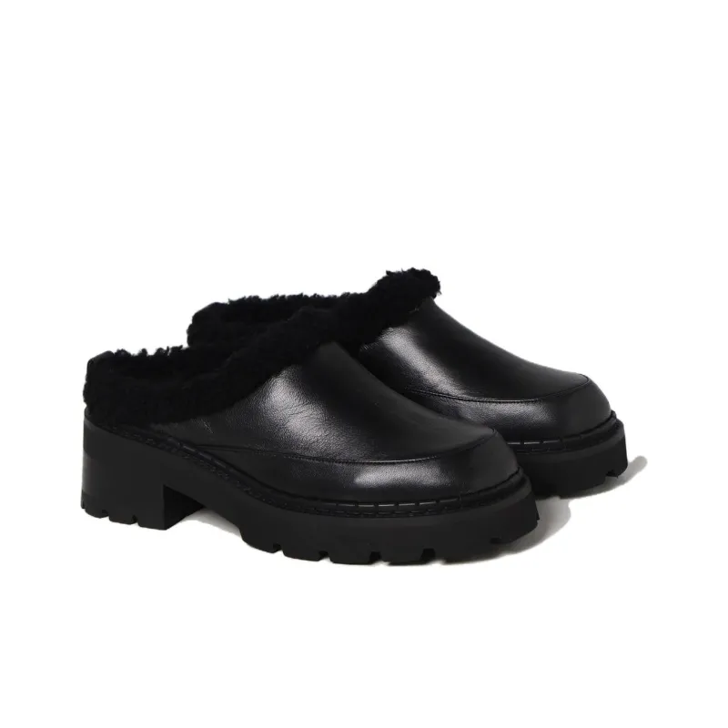 By Far Reyna Slip Resistant Wrap toe Slippers Women's Black-2