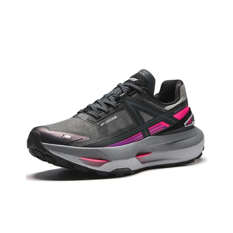 Anta Champion Series Swift Cushioning Low Top Running Shoes Men's Black Red-1