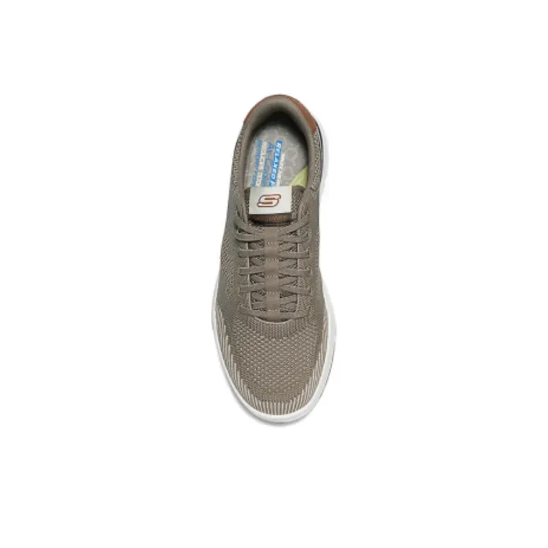 Skechers Cushioning Anti Slip And Wear Resistant Low Top Casual Shoes Men's Taupe-2