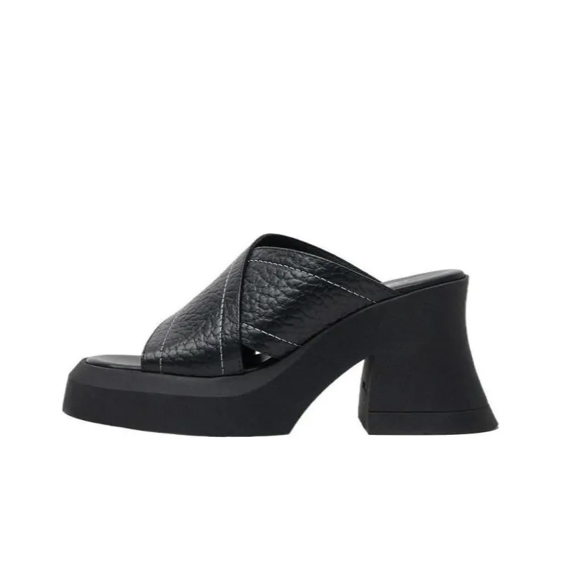 MIISTA Slide Slippers Women's Black-0