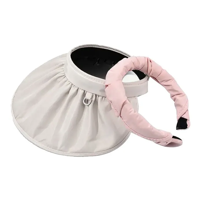 TUCANO Polyester Sun Protection Hats Women's Solid Color Headband Dual Use Style-1