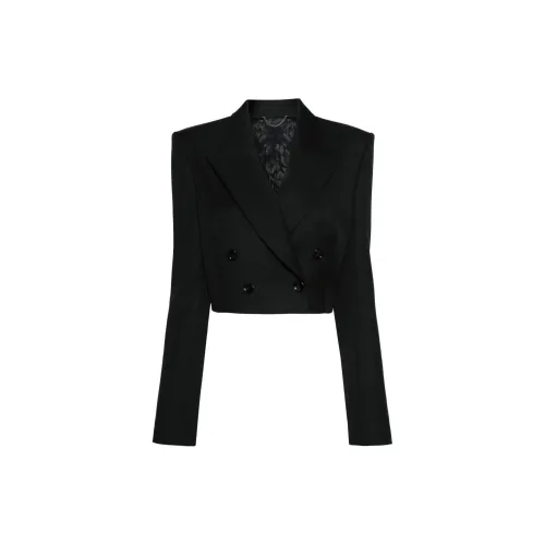 MAGDA BUTRYM Cropped Wool Double-breasted Blazer