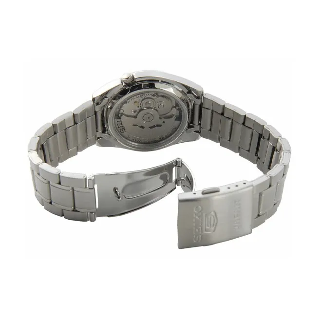 SEIKO Automatic Mechanical Movement Stainless Steel Watchband Watch Men's Watches White Dial-3