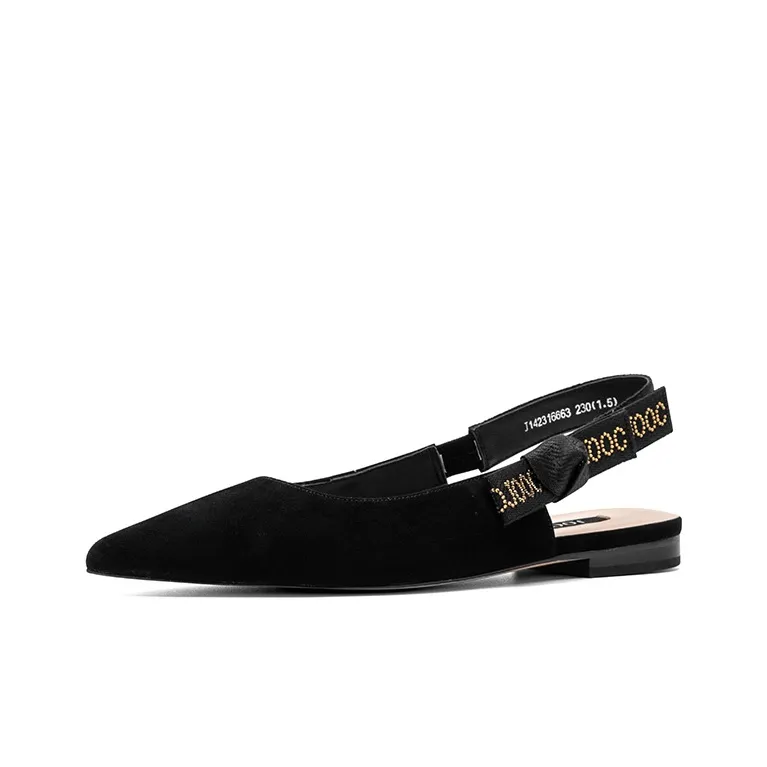 JOOC Casual Single Shoes 1.5CM Women's Black-0