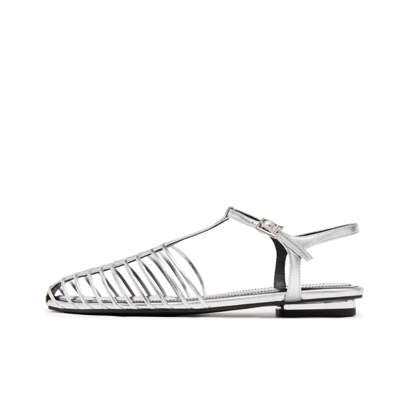 Staccato Fishbone Flat Shoes Roman Sandals Women's-4