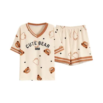The Story Of The Flower Season Pajama Set Women's Apricot