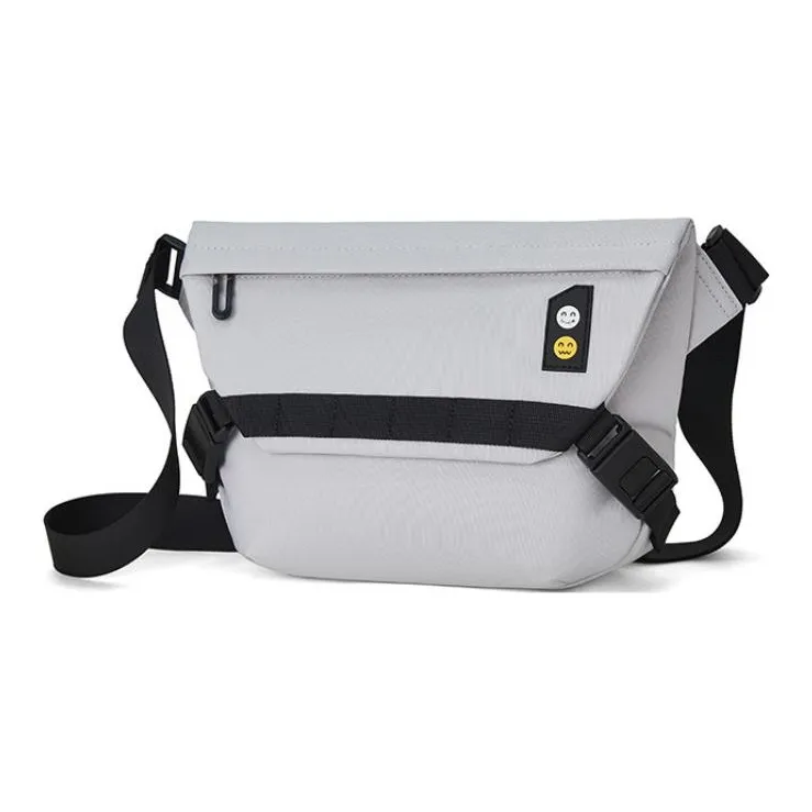 BOSTANTEN Oxford Shoulder Bag, Crossbody Bag Medium Size Men's Gray-2