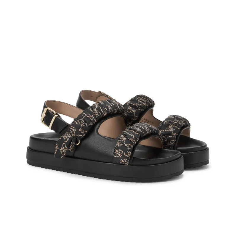 CHARLES&KEITH Small Ck One Strap Sandals 4cm Women's Chalk White/Black-4