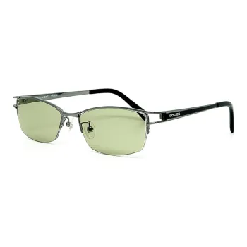 Police Titanium Plastic Irregular Shape Sunglasses Unisex Black