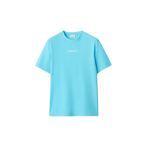 Burberry T-Shirts Women's Bright Blue Yellow Jade