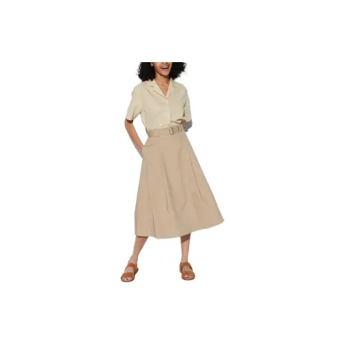 UNIQLO Casual Long Skirts Women's Beige