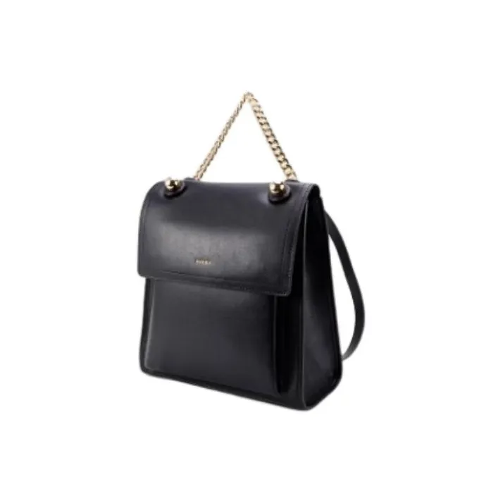 HONGU Cow Leather Backpack Small Size Women's Brown/Pitch Black-1