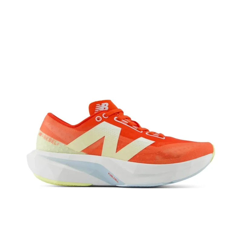 New Balance FuelCell Rebel V4 Shock Absorbers With Slip Resistant Features Low Top Running Shoes Women's Orange Yellow-1