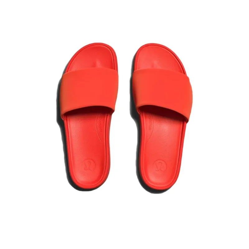Lululemon Restfeel Slide Rubber Sole Slip Resistant Slide Slippers Men's Orange-2