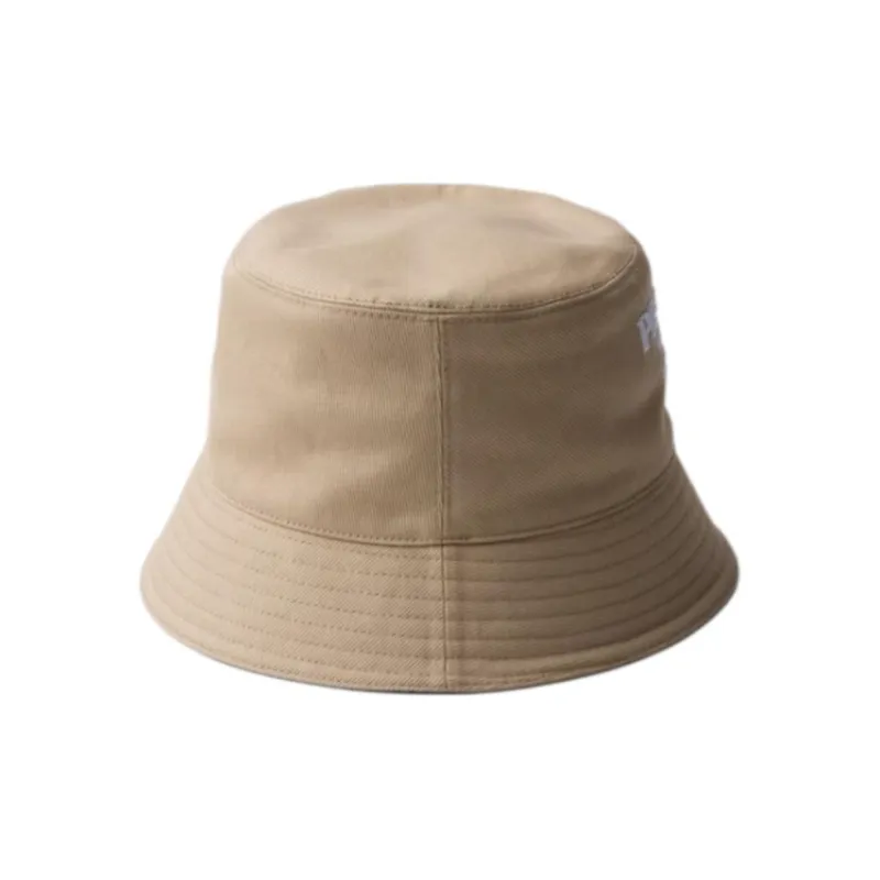 PRADA Logo embroidered Drill Bucket Hat-1