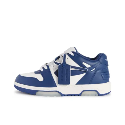 OFF-WHITE Out Of Office OOO Low Tops White Royal Blue