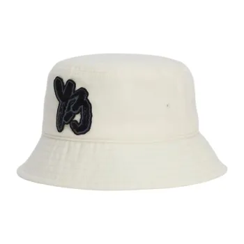 Y 3 Polyester Bucket Hats Unisex White