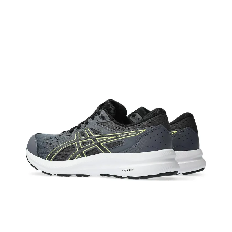 Asics Gel Contend 8 Cushioning Wear Resistant Low Top Running Shoes Men's Black Gray-3