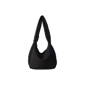 HAWA Nylon Shoulder Bag Unisex Black/Ecru/Mud