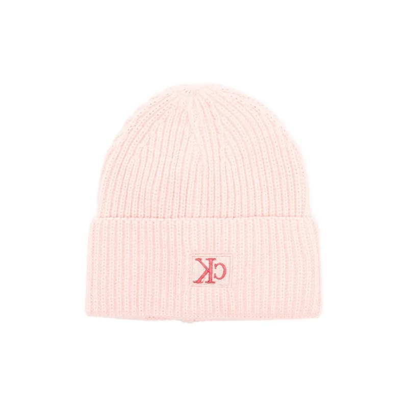 Calvin Klein Logo-embroidered Ribbed Beanie-1