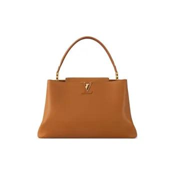 LOUIS VUITTON Capucines Leather Capusin Shoulder Crossbody Handbag Large Size Women's Brown