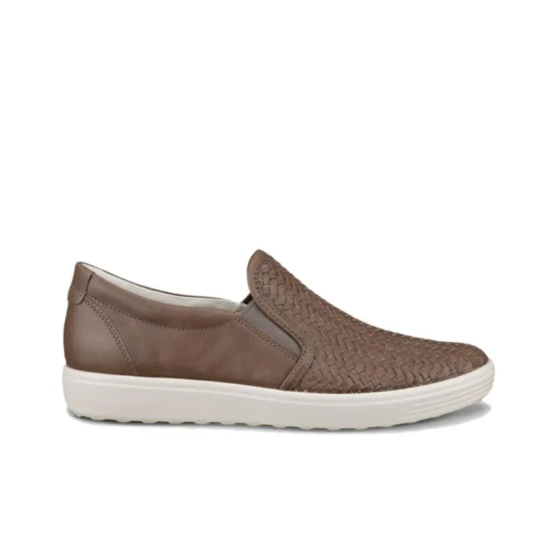Ecco Low-Top Skateboard Shoes Women's Brown-1