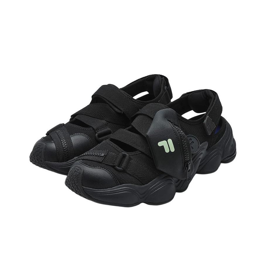 FILA FUSION TENACITY Beach Sandals Men Black - POIZON
