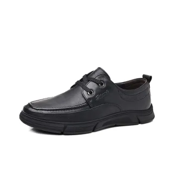 Romon Dress Shoes Men Low Top Black