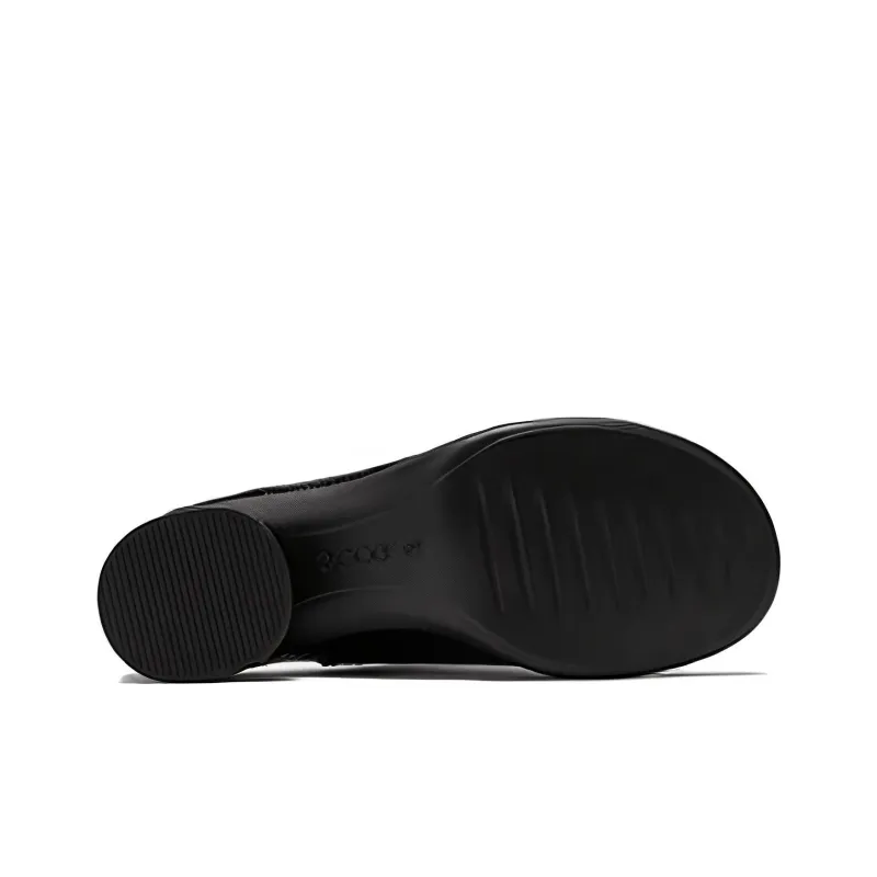 Ecco Slide Slippers 5cm Women's Black-4