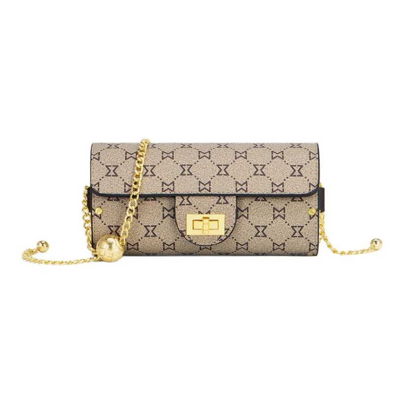 MashaLanti PVC Crossbody Bag Shoulder Bag Small Size Women's Dark Brown & Apricot/Light Coffee-7