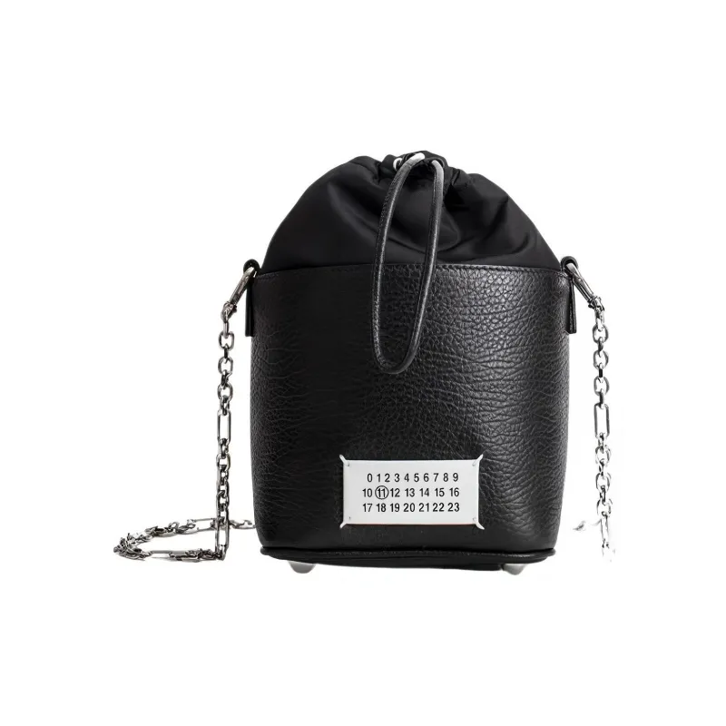 Maison Margiela 5AC Cow Leather Bucket Bag Shoulder Bags Handbags Women's Black-1