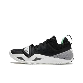 LINING Rage 2 Basketball Shoes Men Low Top Black White