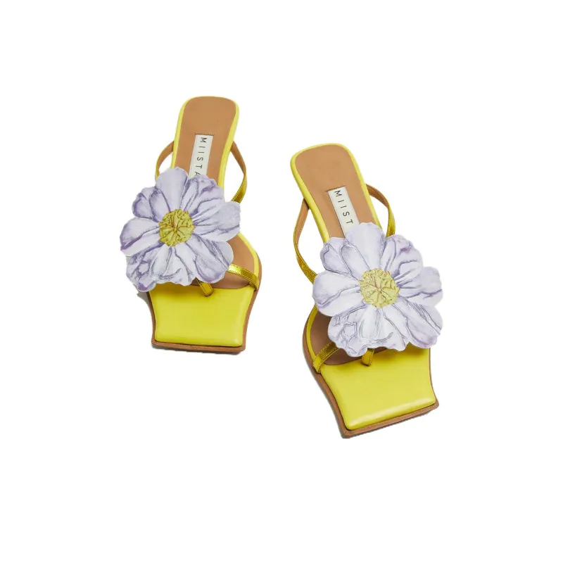 MIISTA Flip Flops 5cm Women's Lime-2