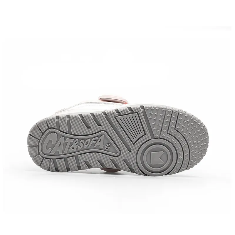 Cat&Sofa Headphone Series Anti Slip Wear Resistant Low Top Skateboard Shoes Unisex Silver Pink-4