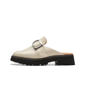 Clarks Rubber Sole Wrap toe Slippers Women's White