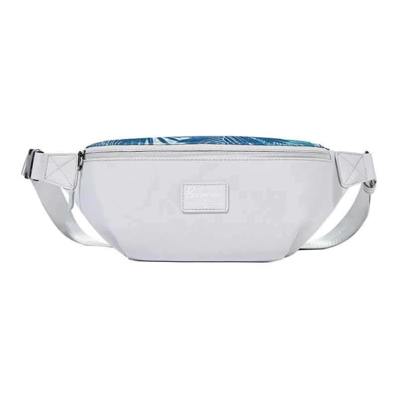 BOSTANTEN Fabric Shoulder Bag Crossbody Bag Sling Bags Unisex Gray White-0
