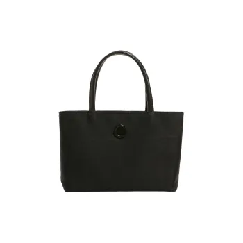 PESASRIE Canvas Canvas Bag Handbags Women's Black/Ecru/Pink