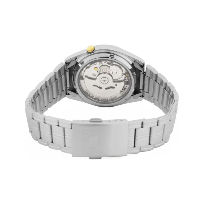 SEIKO Automatic Mechanical Movement Stainless Steel Strap Watch Men's Watches Blue Dial SNKF15J1-1