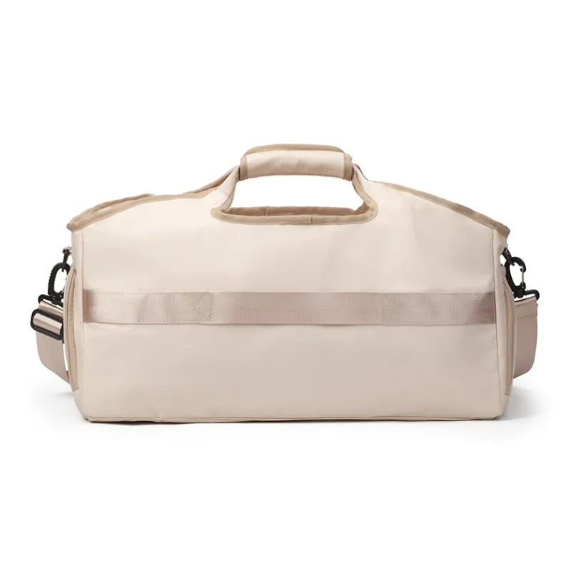 LOVERPUSS Nylon Gym Bag Medium Size Unisex Beige Beige Green-3