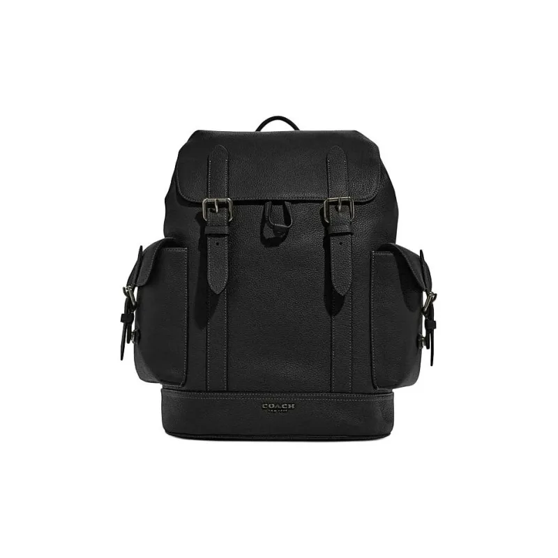 COACH Hudson Cow Leather Backpack Men's Black-0