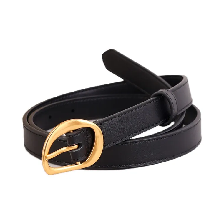 AAJF Top Grain Cow Leather Small Size Fashionable Genuine Leather Leather Belts Women's-4